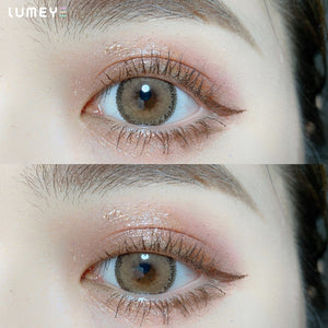 Best COLORED CONTACTS - LUMEYE Coconut Latte Brown Colored Contact Lenses - LUMEYE