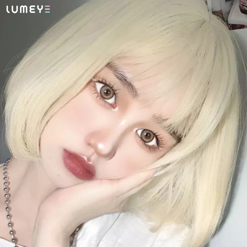 Best COLORED CONTACTS - LUMEYE Cappuccino Brown Colored Contact Lenses - LUMEYE