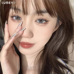 Best COLORED CONTACTS - LUMEYE Smurf Latte Blue Colored Contact Lenses - LUMEYE