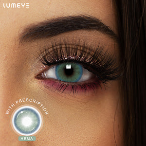 Best COLORED CONTACTS - LUMEYE Lime Blue Colored Contact Lenses - LUMEYE