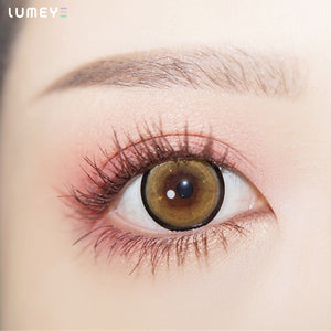 Best COLORED CONTACTS - LUMEYE Pineapple Brown Colored Contact Lenses - LUMEYE