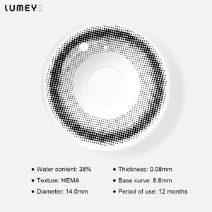 Best COLORED CONTACTS - LUMEYE Circle Black Colored Contact Lenses - LUMEYE