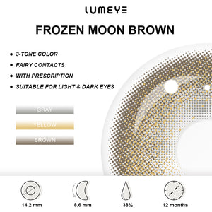 Best COLORED CONTACTS - LUMEYE Frozen Moon Brown Colored Contact Lenses - LUMEYE