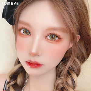 Best COLORED CONTACTS - LUMEYE Pineapple Brown Colored Contact Lenses - LUMEYE