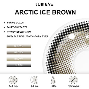 Best COLORED CONTACTS - LUMEYE Arctic Ice Brown Colored Contact Lenses - LUMEYE