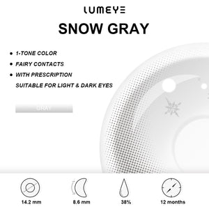 Best COLORED CONTACTS - LUMEYE Snow Gray Colored Contact Lenses - LUMEYE