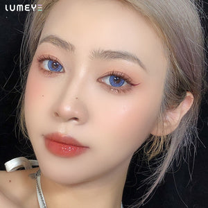 Best COLORED CONTACTS - LUMEYE Planet Blue Colored Contact Lenses - LUMEYE