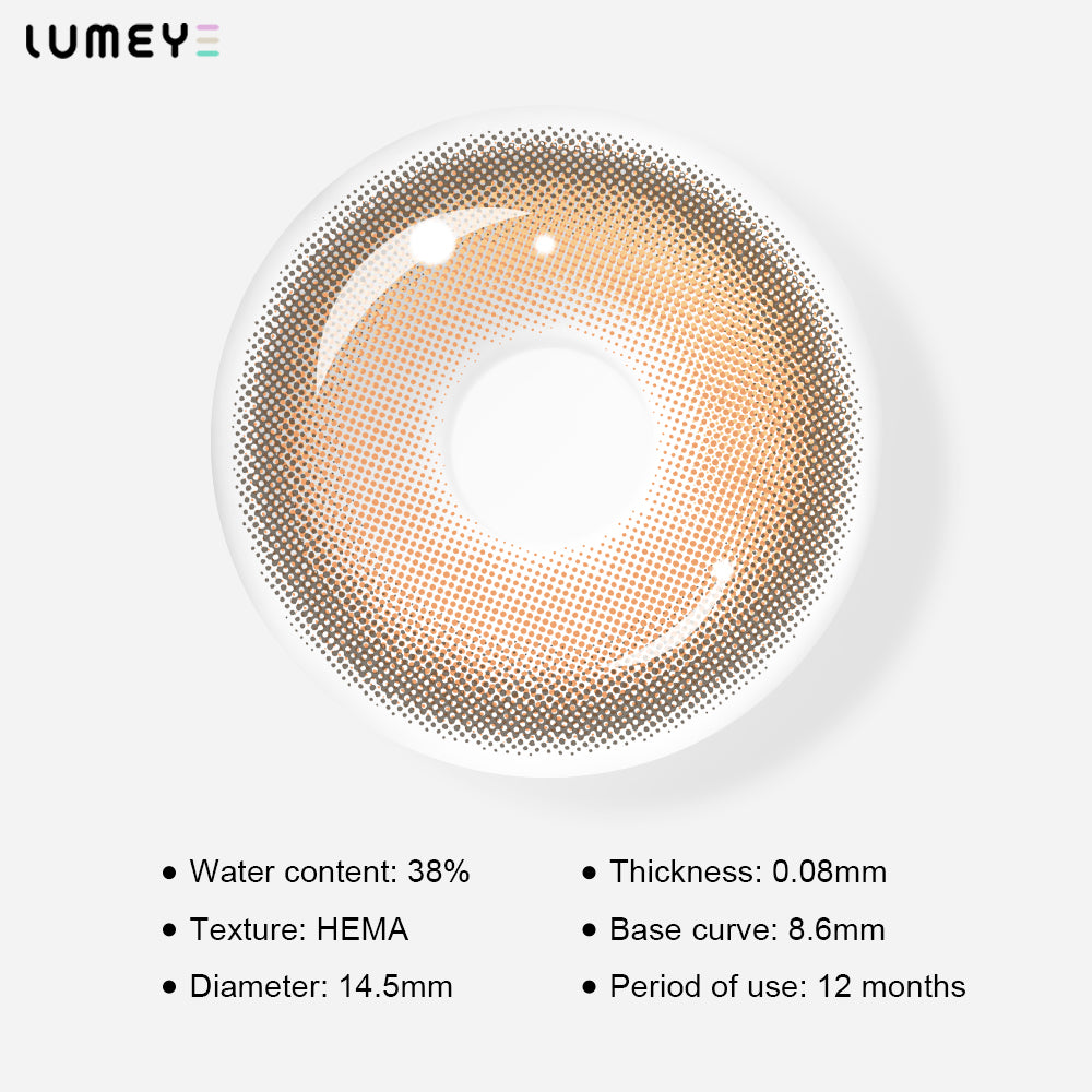 Best COLORED CONTACTS - LUMEYE Crystal Brown Colored Contact Lenses - LUMEYE