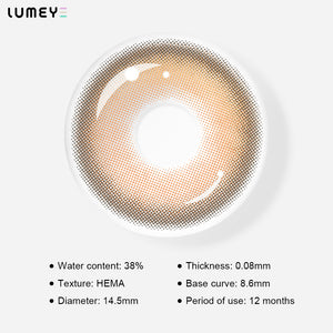 Best COLORED CONTACTS - LUMEYE Crystal Brown Colored Contact Lenses - LUMEYE