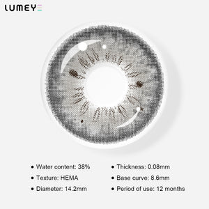Best COLORED CONTACTS - LUMEYE Dot Gray Colored Contact Lenses - LUMEYE