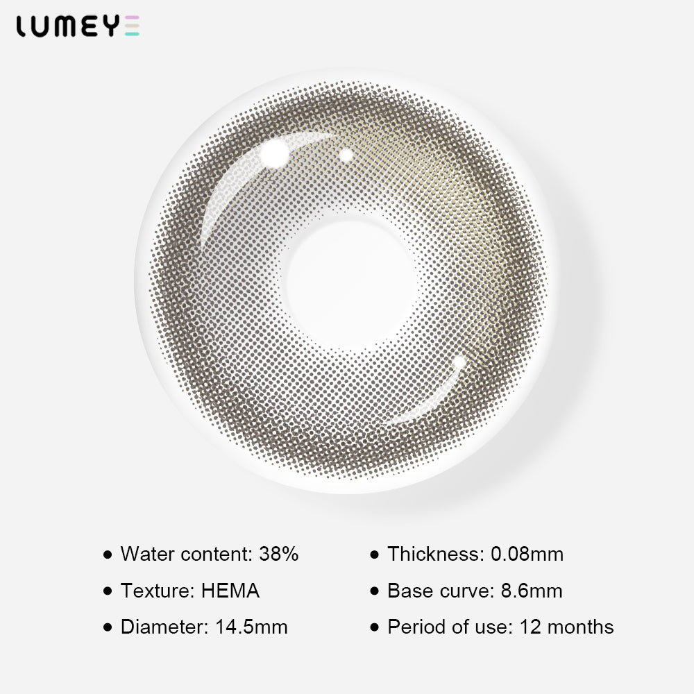 Best COLORED CONTACTS - LUMEYE Crystal Gray Colored Contact Lenses - LUMEYE