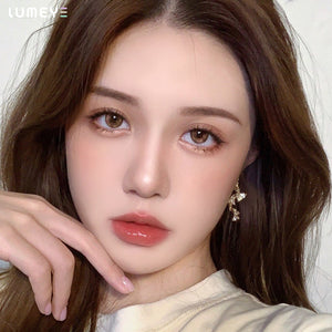 Best COLORED CONTACTS - LUMEYE Flowery Brown Colored Contact Lenses - LUMEYE