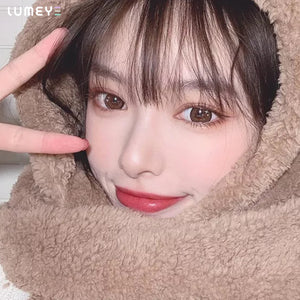 Best COLORED CONTACTS - LUMEYE Highlight Brown Colored Contact Lenses - LUMEYE