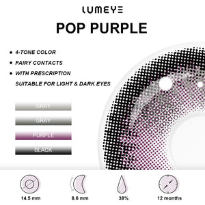 Best COLORED CONTACTS - LUMEYE Pop Purple Colored Contact Lenses - LUMEYE