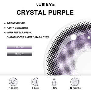 Best COLORED CONTACTS - LUMEYE Crystal Purple Colored Contact Lenses - LUMEYE