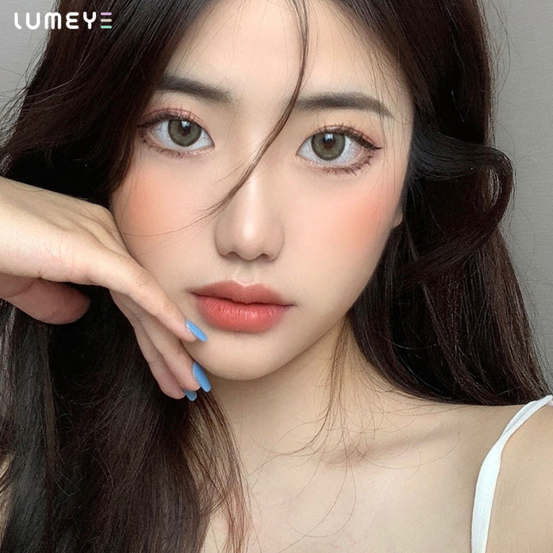 Best COLORED CONTACTS - LUMEYE Litchi Hazel Brown Colored Contact Lenses - LUMEYE