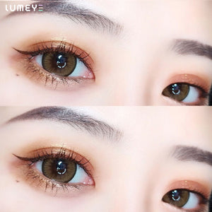 Best COLORED CONTACTS - LUMEYE Popcorn Brown Colored Contact Lenses - LUMEYE