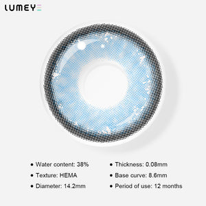 Best COLORED CONTACTS - LUMEYE Planet Blue Colored Contact Lenses - LUMEYE