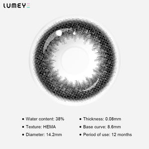 Best COLORED CONTACTS - LUMEYE Whirlwind Black Colored Contact Lenses - LUMEYE