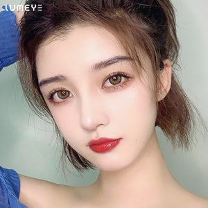 Best COLORED CONTACTS - LUMEYE Summer Brown Colored Contact Lenses - LUMEYE