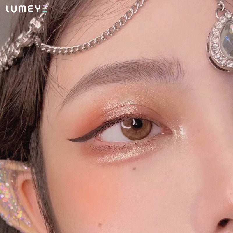 Best COLORED CONTACTS - LUMEYE Flowery Brown Colored Contact Lenses - LUMEYE