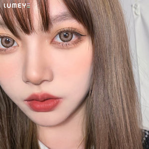 Best COLORED CONTACTS - LUMEYE Hanabi Brown Colored Contact Lenses - LUMEYE