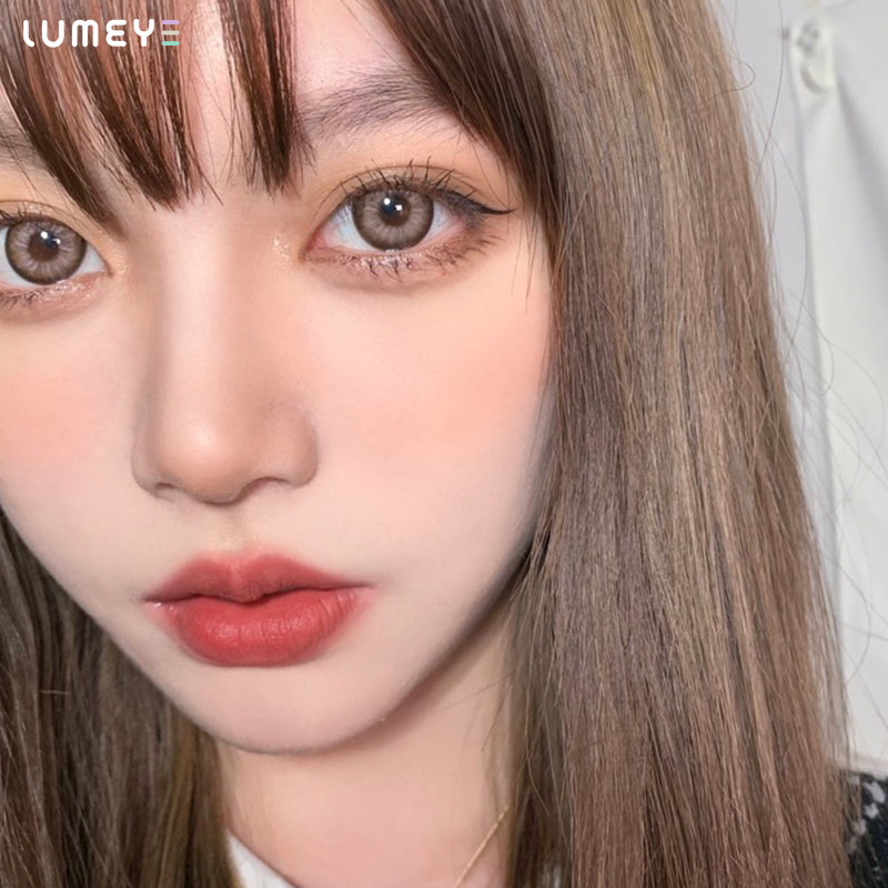 Best COLORED CONTACTS - LUMEYE Hanabi Brown Colored Contact Lenses - LUMEYE