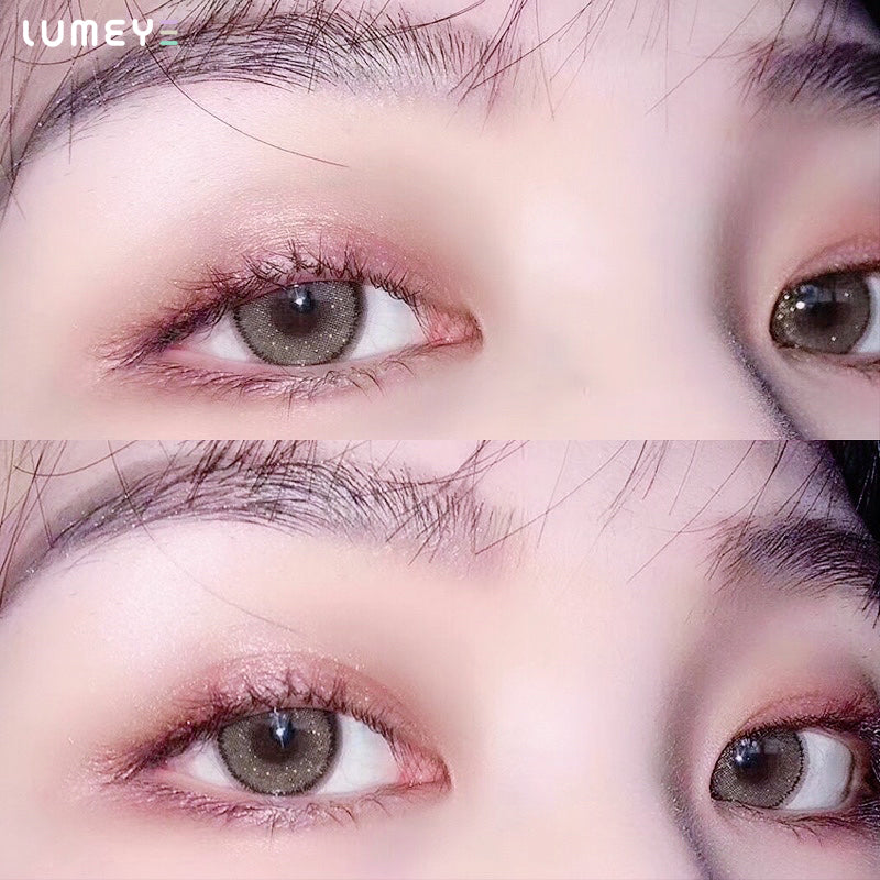 Best COLORED CONTACTS - LUMEYE Gold Sparkling Gray Colored Contact Lenses - LUMEYE