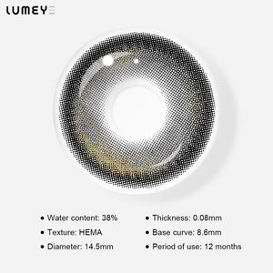Best COLORED CONTACTS - LUMEYE Cozy Black Colored Contact Lenses - LUMEYE