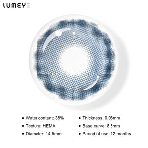 Best COLORED CONTACTS - LUMEYE Crystal Blue Colored Contact Lenses - LUMEYE