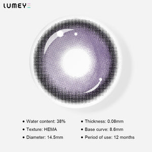 Best COLORED CONTACTS - LUMEYE Crystal Purple Colored Contact Lenses - LUMEYE