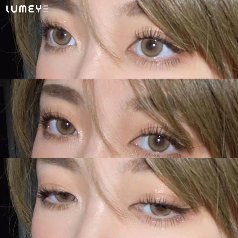 Best COLORED CONTACTS - LUMEYE Honey Brown Colored Contact Lenses - LUMEYE