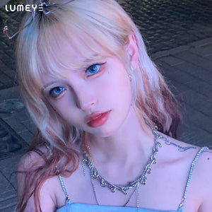 Best COLORED CONTACTS - LUMEYE Planet Blue Colored Contact Lenses - LUMEYE