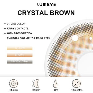 Best COLORED CONTACTS - LUMEYE Crystal Brown Colored Contact Lenses - LUMEYE