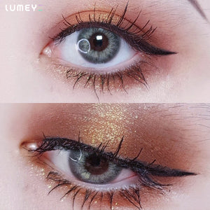 Best COLORED CONTACTS - LUMEYE Bicolor Flower Green Colored Contact Lenses - LUMEYE