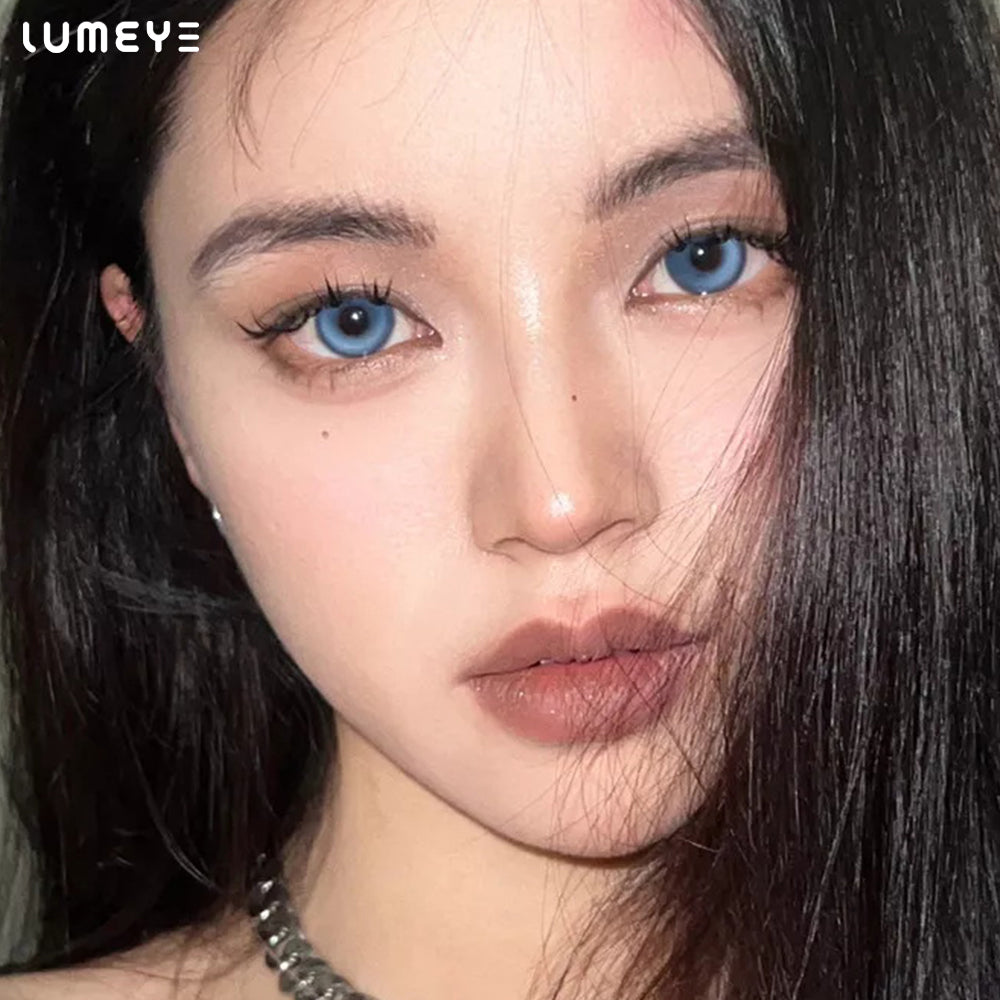Best COLORED CONTACTS - LUMEYE Crystal Blue Colored Contact Lenses - LUMEYE