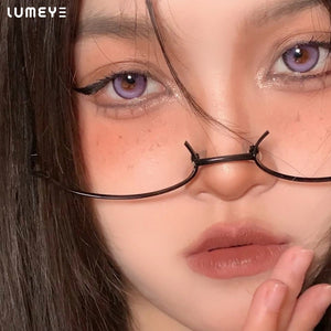 Best COLORED CONTACTS - LUMEYE Crystal Purple Colored Contact Lenses - LUMEYE