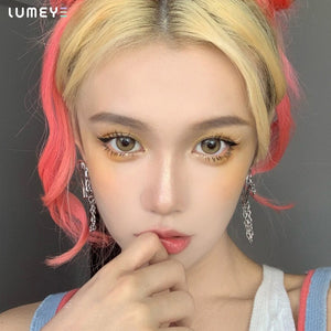 Best COLORED CONTACTS - LUMEYE Jelly Orange Yellow Colored Contact Lenses - LUMEYE