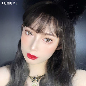 Best COLORED CONTACTS - LUMEYE Hanabi Brown Colored Contact Lenses - LUMEYE