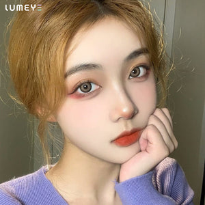 Best COLORED CONTACTS - LUMEYE Hanabi Brown Colored Contact Lenses - LUMEYE