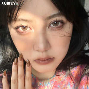 Best COLORED CONTACTS - LUMEYE Honey Brown Colored Contact Lenses - LUMEYE