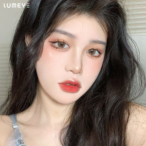 Best COLORED CONTACTS - LUMEYE Flowery Brown Colored Contact Lenses - LUMEYE