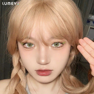 Best COLORED CONTACTS - LUMEYE Glowing Sunset Green Colored Contact Lenses - LUMEYE