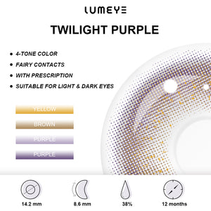 Best COLORED CONTACTS - LUMEYE Twilight Purple Colored Contact Lenses - LUMEYE