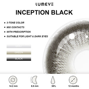 Best COLORED CONTACTS - LUMEYE Inception Black Colored Contact Lenses - LUMEYE