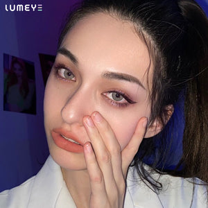 Best COLORED CONTACTS - LUMEYE Glowing Sunset Gray Colored Contact Lenses - LUMEYE