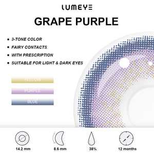 Best COLORED CONTACTS - LUMEYE Grape Purple Colored Contact Lenses - LUMEYE
