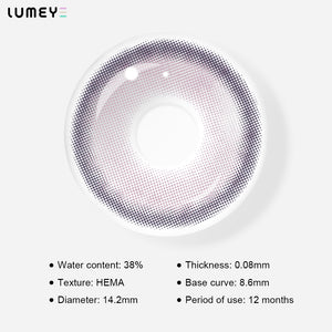 Best COLORED CONTACTS - LUMEYE Misty Purple Colored Contact Lenses - LUMEYE