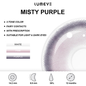 Best COLORED CONTACTS - LUMEYE Misty Purple Colored Contact Lenses - LUMEYE