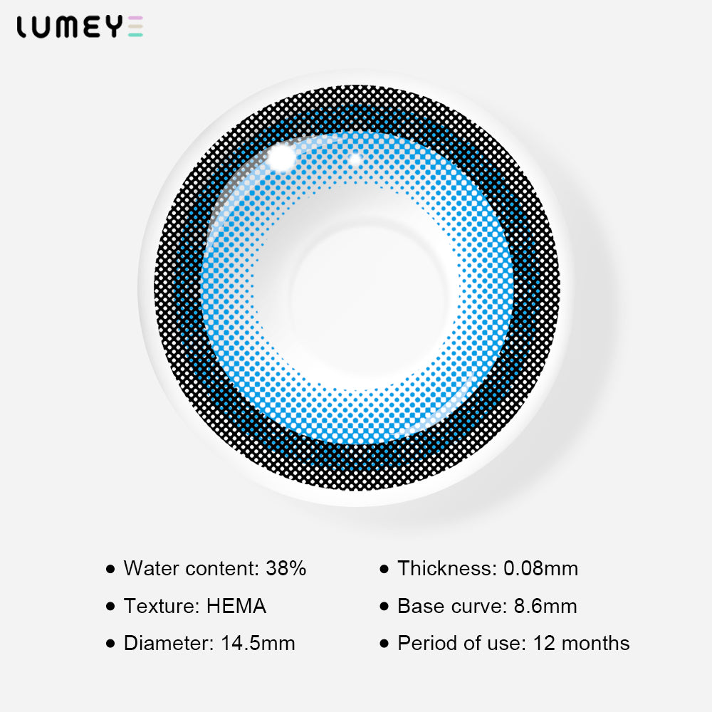 Best COLORED CONTACTS - LUMEYE Lollipop Blue Colored Contact Lenses - LUMEYE